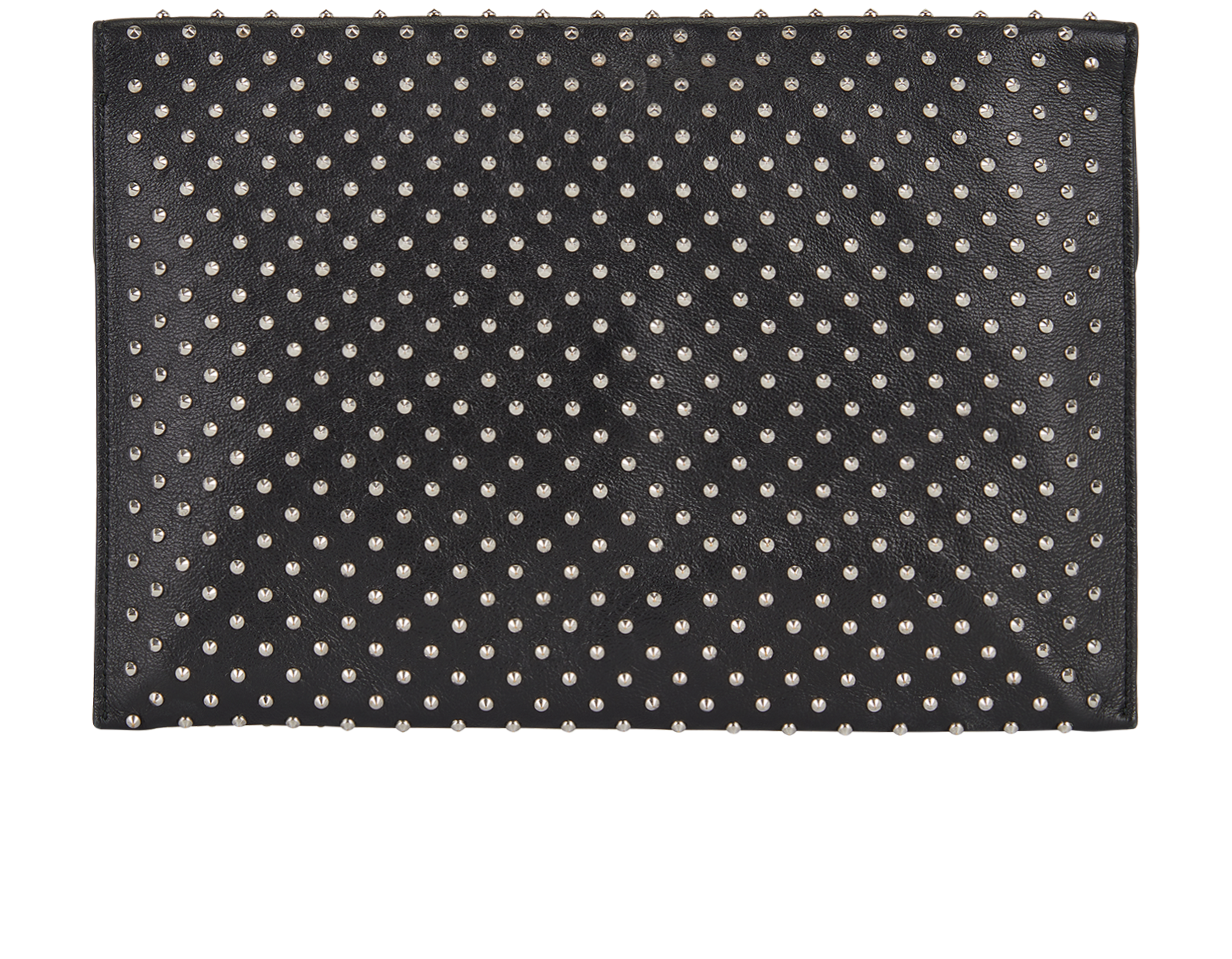 Studded Skull Clutch, &pound;260, Handbags, Black, Leather, Back view